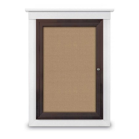 United Visual Products Sliding Glass Door Radius Letterboard, Hdr, 48"x36", White/Burgundy UV9020ACSH-WHITE-BURGUN